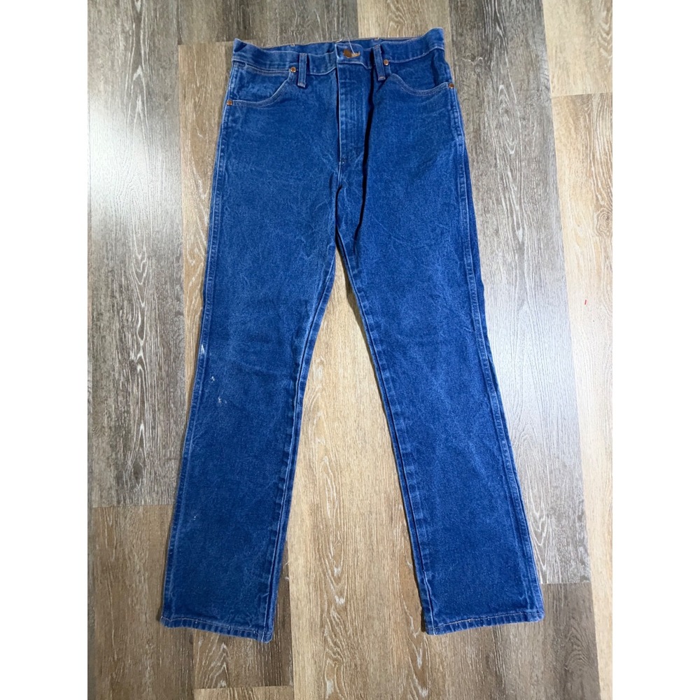 Wrangler Jeans Mens 32x32 Blue Cowboy Cut Slim Fit Straight Leg Denim 936DEN